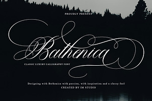 Bathenica, a Script Font by IM Studio
