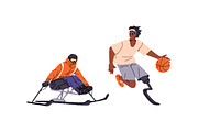 Paralympic athletes do sports set, a Sport Illustration by PaperTrident (Thumbnail 7 of 7)