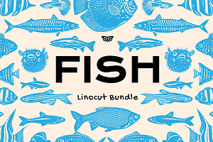 Fish Linocut Bundle