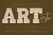 White Marquee - 3D Lettering, a Graphic by MIIM (Thumbnail 4 of 8)