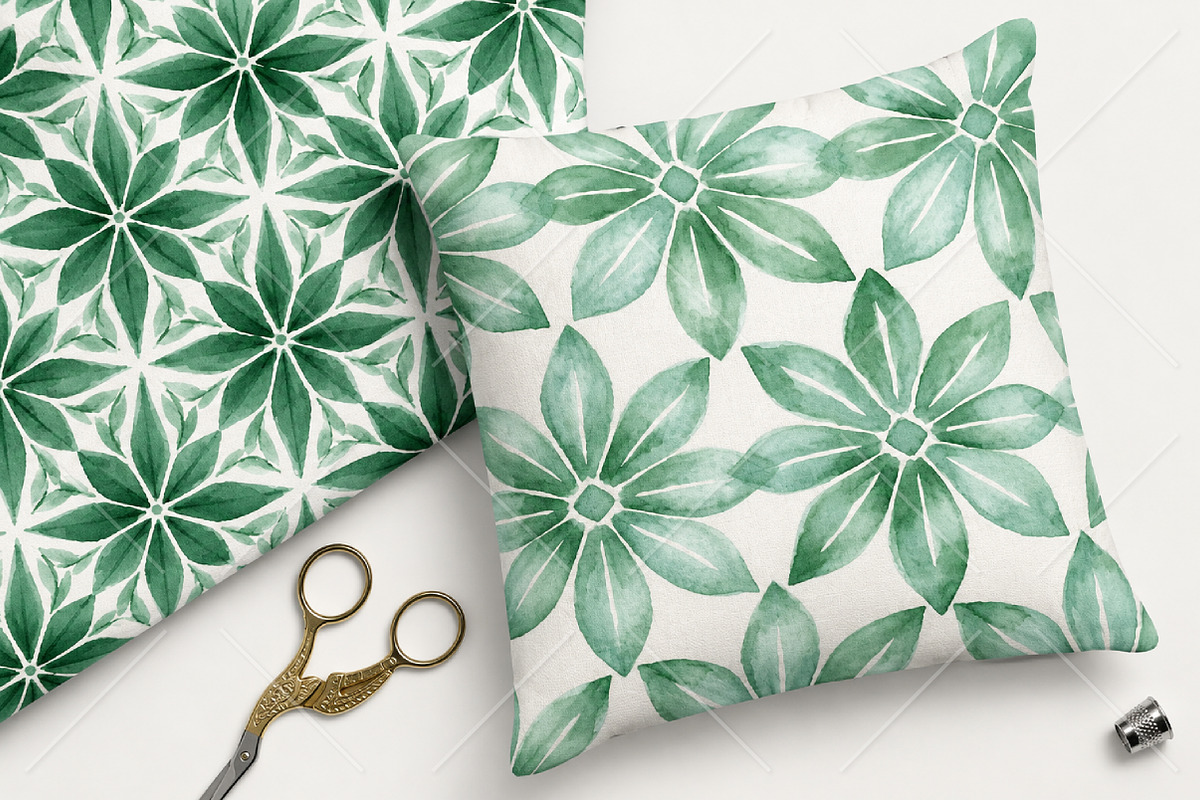 Abstract Geometric Floral Pattern, a Pattern Graphic by Canvas Craft (Photo 8 of 9)