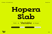 Hopera Slab Variable, a Slab Serif Font by ManuelRosin (Thumbnail 1 of 15)