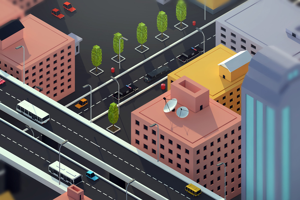 Low Poly City Cars Asset Pack 2, a Cars & Vehicle 3D Model by Anton Moek (Photo 4 of 6)