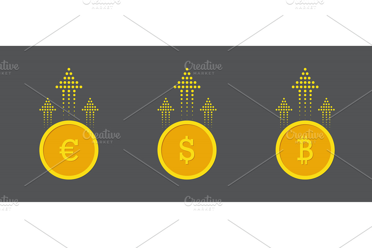 Dollar icon. Currency growth concept, a Finance Illustration by Vector Creator