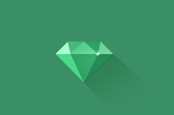 Flat Diamond Icon