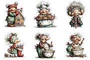 Whimsical Christmas Grandma Clipart, an Illustration by DreamArtGraphic (Thumbnail 3 of 6)