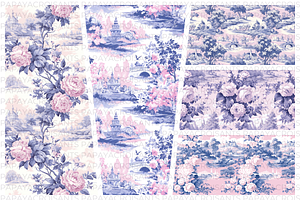 Romace Toile De Jouy SeamlessPattern