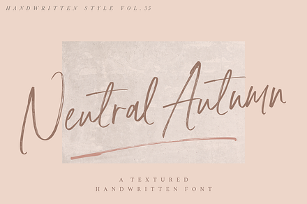 Neutral Autumn - Handwritten Font