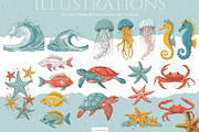 Deep Blue Illustrations #1, an Animal Illustration by GVGraphics (Thumbnail 7 of 11)