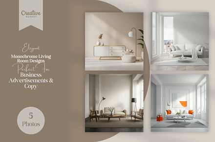 Monochrome Grey 5 Living Rooms