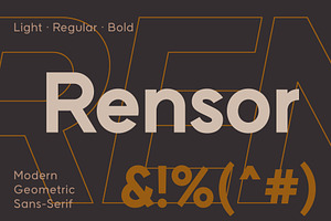 Rensor – Modern Geometric Font