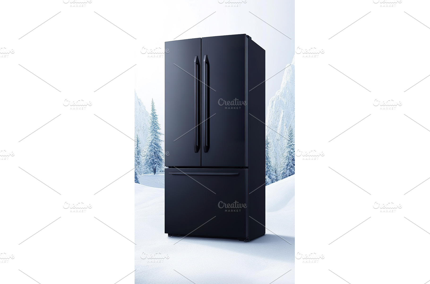 Refrigerator with French Doors, a Technology Photo by Lermont51