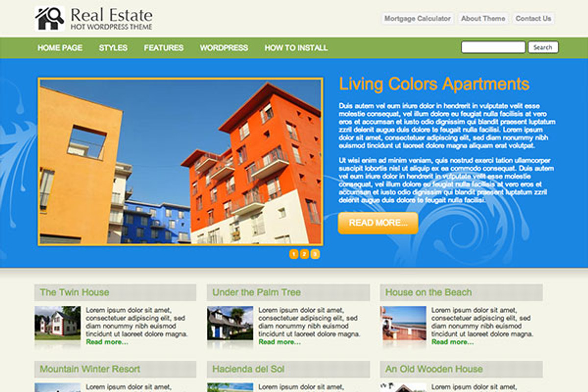 Hot Real Estate, a WordPress Template by hot-themes (Photo 5 of 5)
