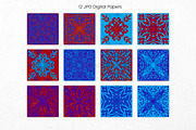 Red and Blue Watercolour Pattern, an Illustration by Pixafied (Thumbnail 2 of 3)