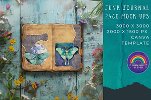 Junk Journal Pages Canva Mock Up
