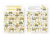 Construction vehicles watercolor set, a Transportation Illustration by SabinaWatercolorArt (Thumbnail 5 of 20)