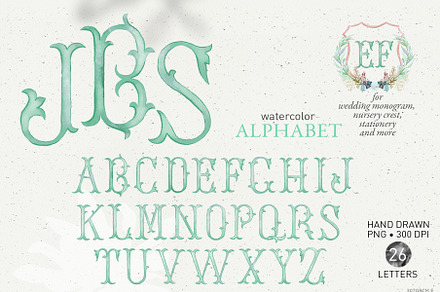 Monogram crest letters wedding