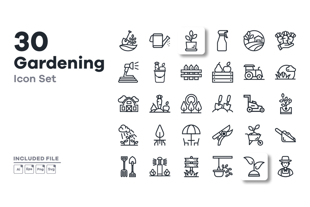 Gardening Icon, an Outline Icon by yuanesei