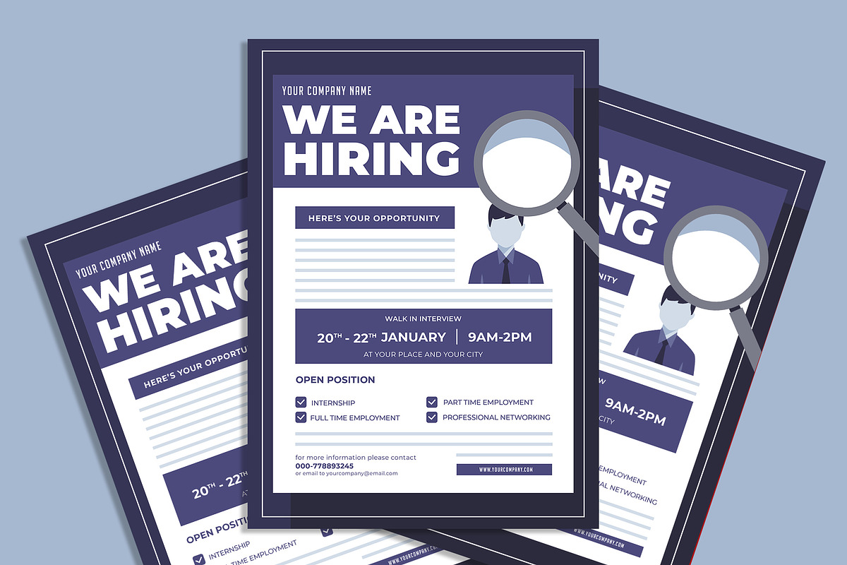 We Are Hiring flyer, a Flyer Template by AdamHasan (Photo 2 of 3)