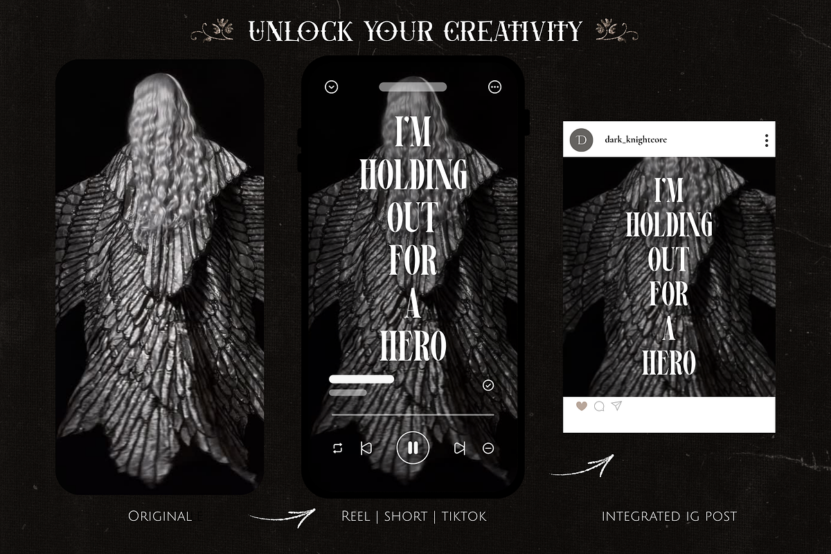Dark Knightcore Video Bundle, a Social Media Template by The Flossy Finch (Photo 17 of 20)