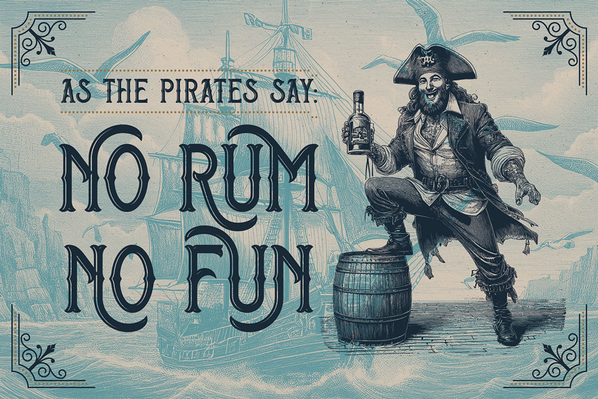 Pirate Rum Vintage Label Font, a Serif Font by JumboDesign (Photo 4 of 6)