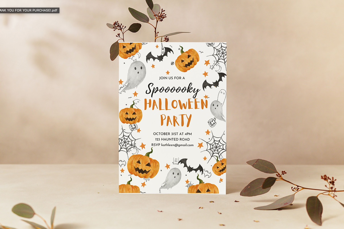Editable Halloween Party Invitation, an Invitation Template by ForeverPrint (Photo 1 of 6)