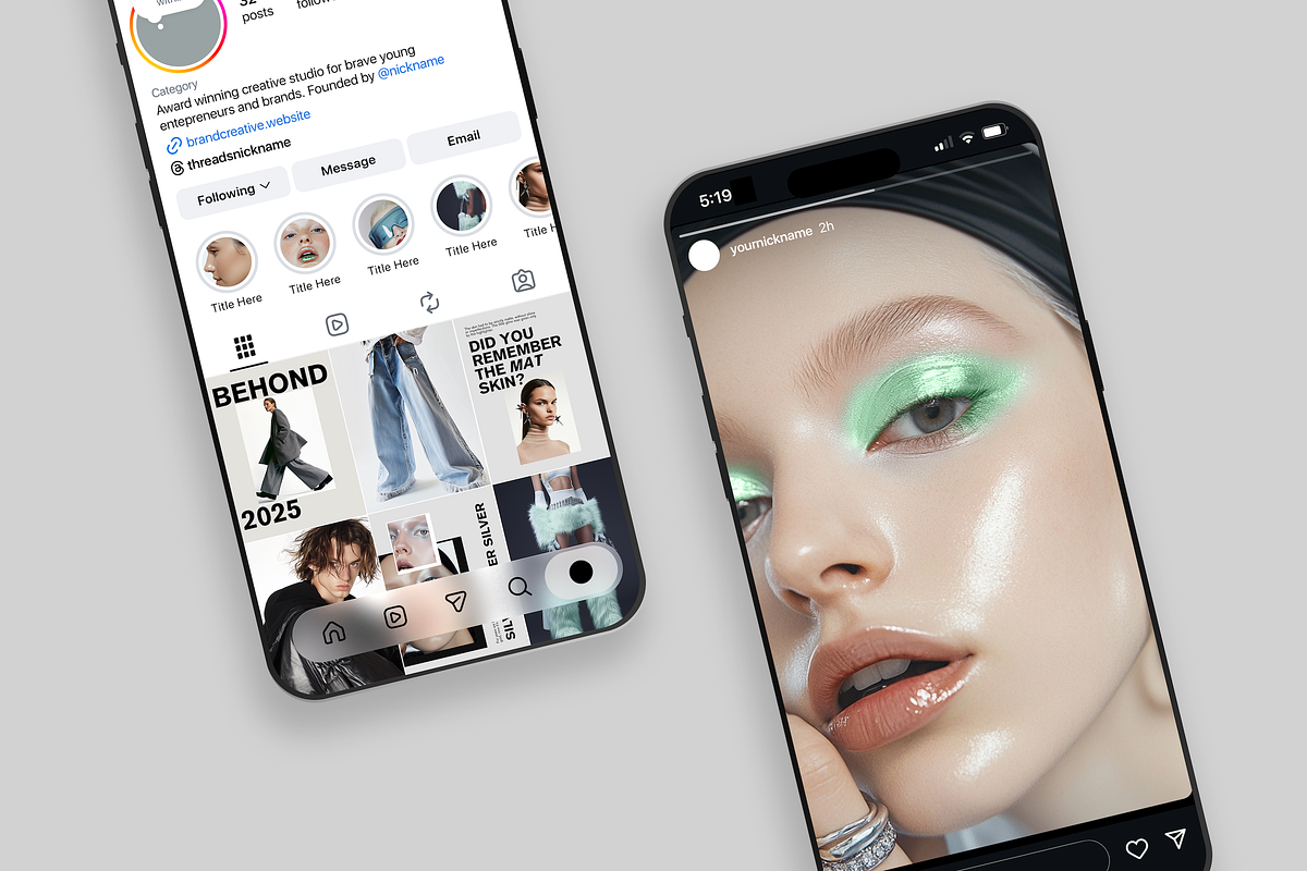 Instagram Mockups - 2026 Liquid Bar, an iPhone Mockup by Aire Studio (Photo 5 of 8)