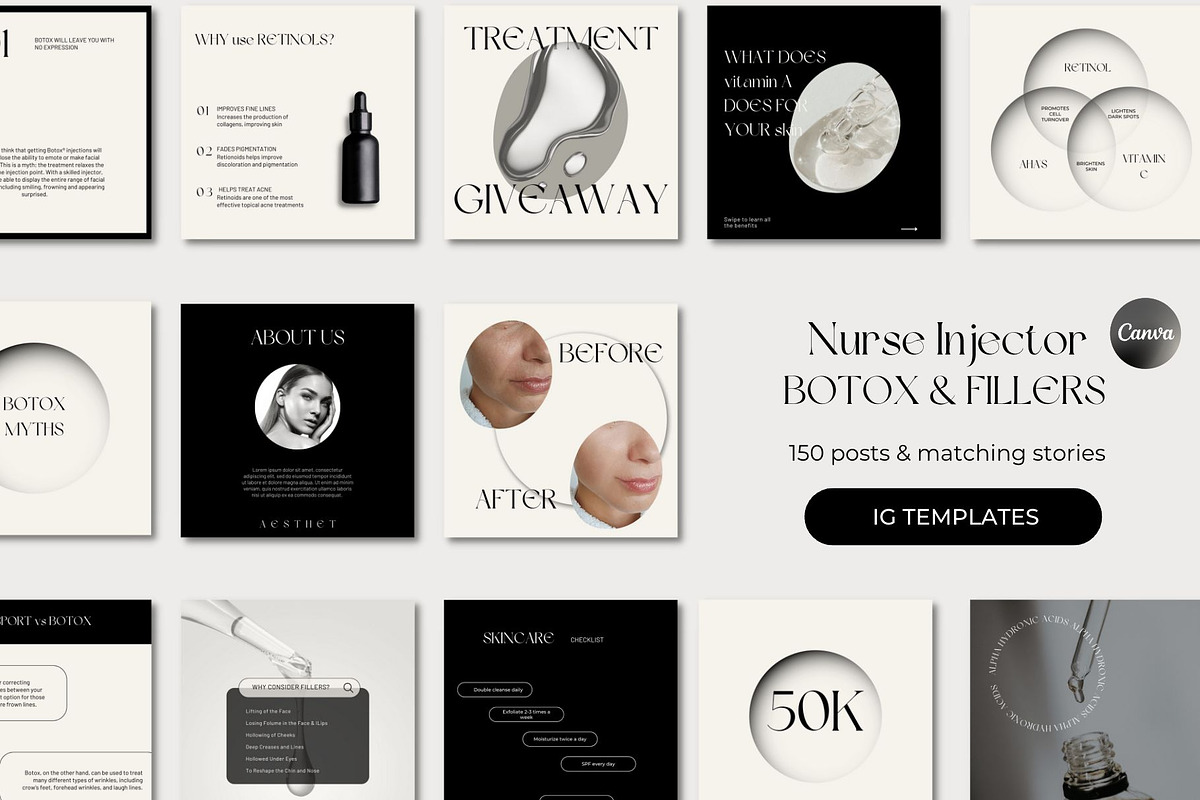 Nurse Injector Aesthetic Templates, a Social Media Template by Studio Suvelle (Photo 2 of 9)