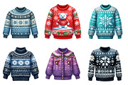 Christmas sweater png bundle, an Illustration by SinaCreation (Thumbnail 4 of 7)
