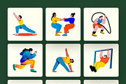 Fitness and Health Illustration Art, a Healthcare Illustration by Brickclay (Thumbnail 8 of 9)