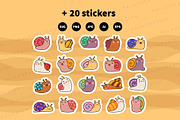 Cute Kawaii Snails, an Animal Illustration by Palau (Thumbnail 12 of 12)