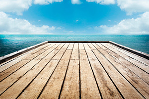 Wooden Surface Sky Background, a Background Photo by THP Creative