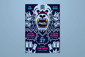 Yeti Winter Indie Rock Flyer, a Flyer Template by ashenterprise