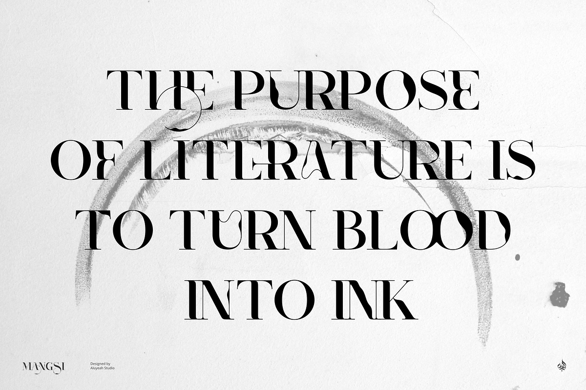 Mangsi | Inked Display Typeface, a Handwritten Font by Aluyeah Studio (Photo 16 of 16)