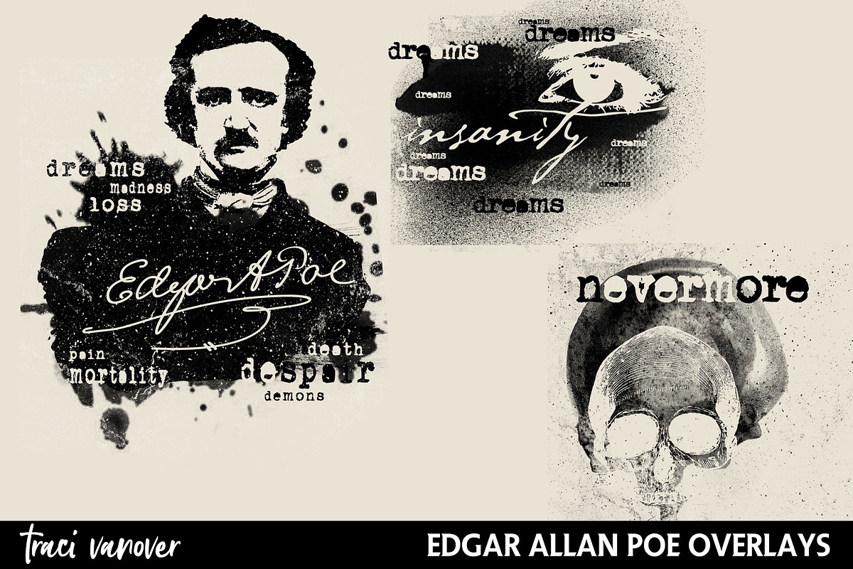 Edgar Allan Poe Digital Photo Masks preview 4