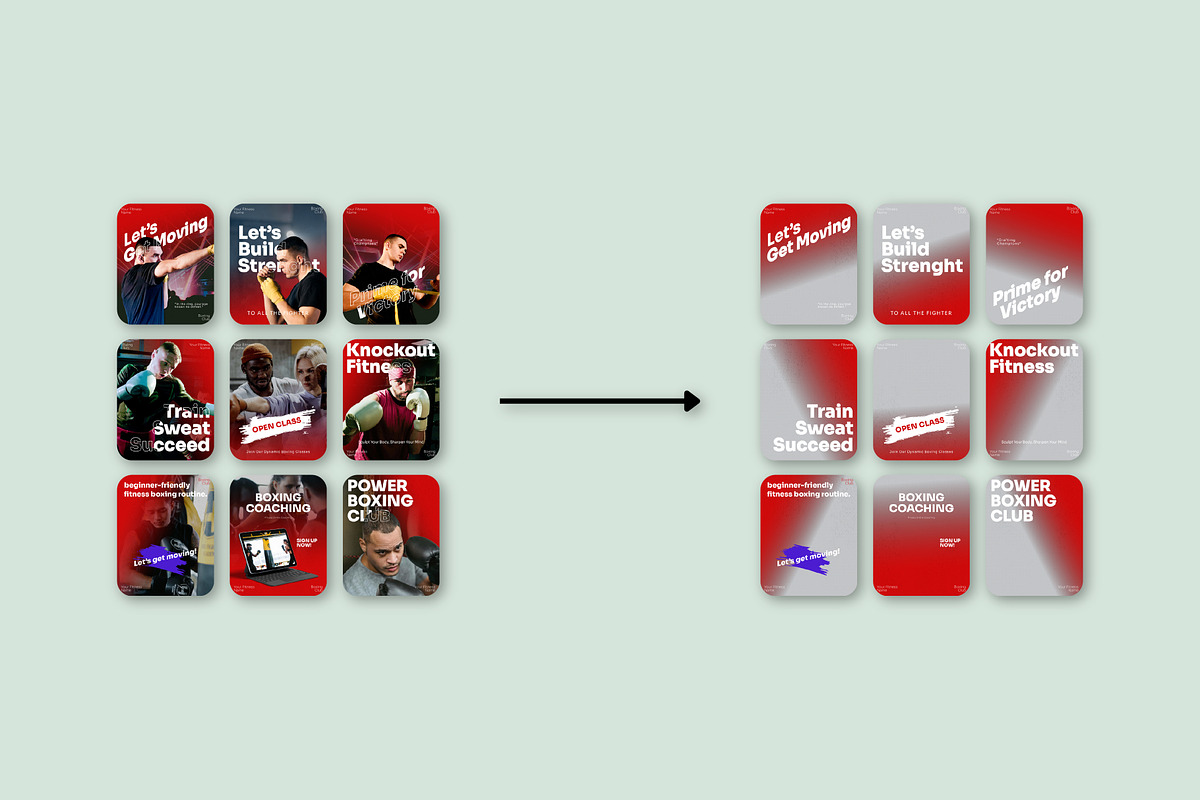 Boxing Social Media Kit Template, a Social Media Template by SecondBrain Store (Photo 9 of 10)