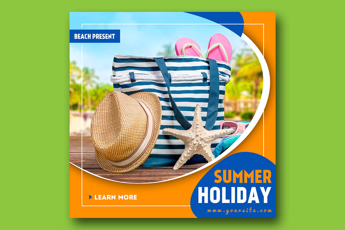 Summer Instagram Banner, a Social Media Template by Rafoz (Photo 1 of 3)