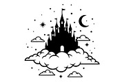 Fantasy Castle Cloud Moon Bundle, an Object Illustration by Gaye Art (Thumbnail 4 of 30)
