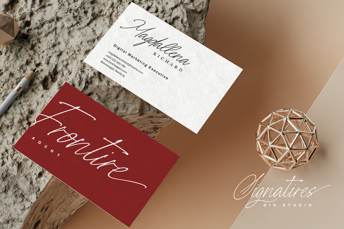 Signatires, a Script Font by din-studio.com (Photo 8 of 10)