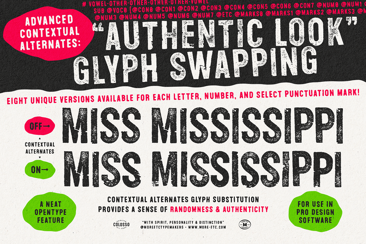 Colosso Giga Display Font, a Sans Serif Font by More Etc. Studios (Photo 6 of 14)