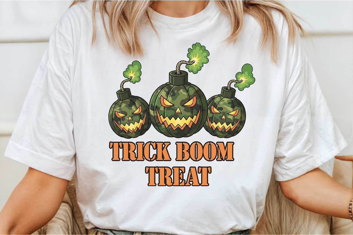 Camo Pumpkins Halloween Sublimation, an Illustration by DreamCafeArt (Photo 5 of 6)
