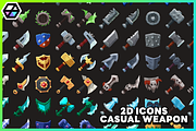 2D Icons - Casual Weapon, an Object Graphic by LAYERLAB (Thumbnail 1 of 10)
