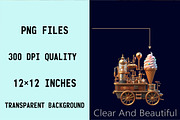 Steampunk Summer Clipart Bundle, an Illustration by SVGArt (Thumbnail 8 of 8)