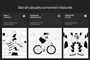 250 Monochrome Illustration Set, a Person Illustration by Vectors Market (Thumbnail 2 of 18)