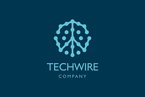 Letter T W Tech Dots Logo, a Branding & Logo Template by Buqancreative