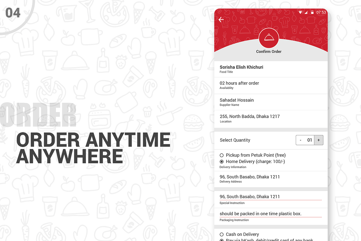 FoodHype | App UI Kit, an UI Kit Template by Saif71 - Shop (Photo 6 of 11)