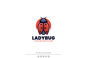 Ladybug Simple Mascot Logo