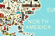 World Travel Map, an Illustration by Moloko88 (Thumbnail 4 of 11)