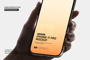 iPhone 17 Pro Angled Hand Mockup, an iPhone Mockup by Toasin Studio (Thumbnail 2 of 4)