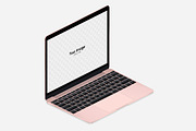 MacBook Isometric & Simple Mockups, a Mac Mockup by tamiq (Thumbnail 3 of 4)